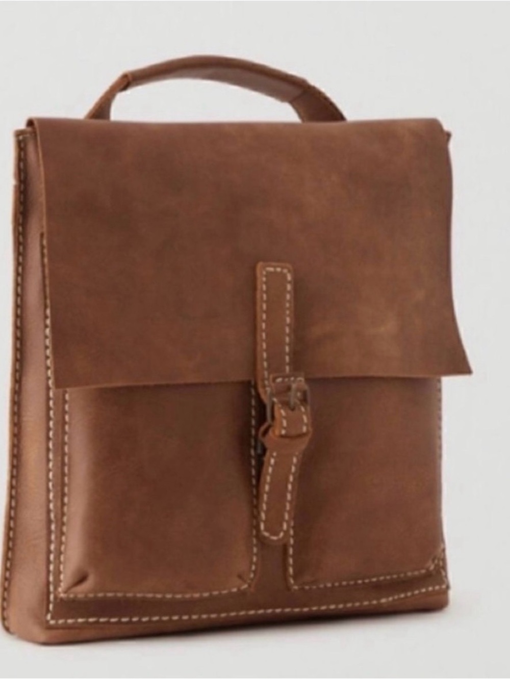 Classic Brown Leather Men's Satchel